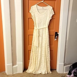 Cream Maternity Pink Blush Dress